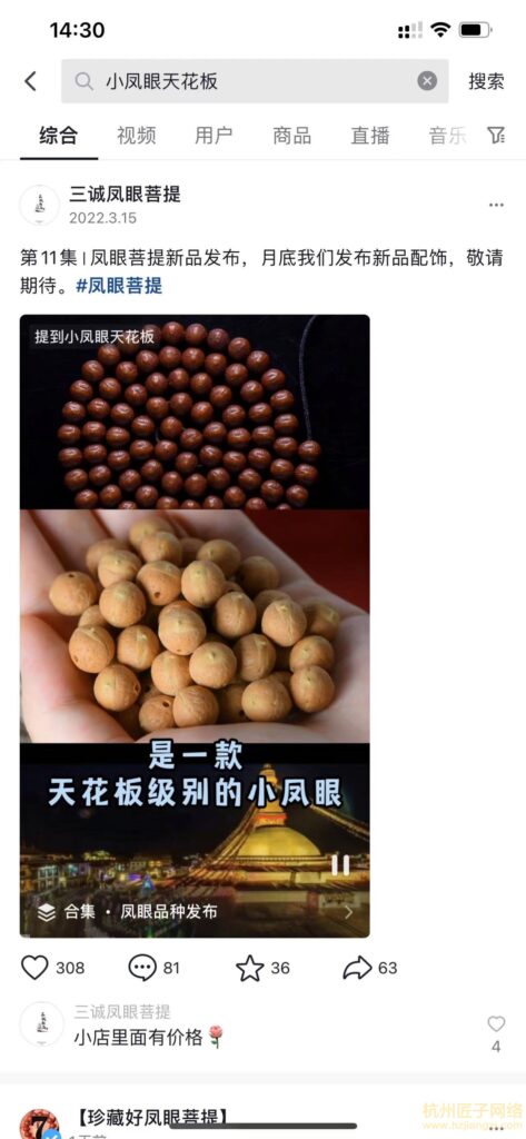 三诚凤眼菩提 - 抖音排名案例