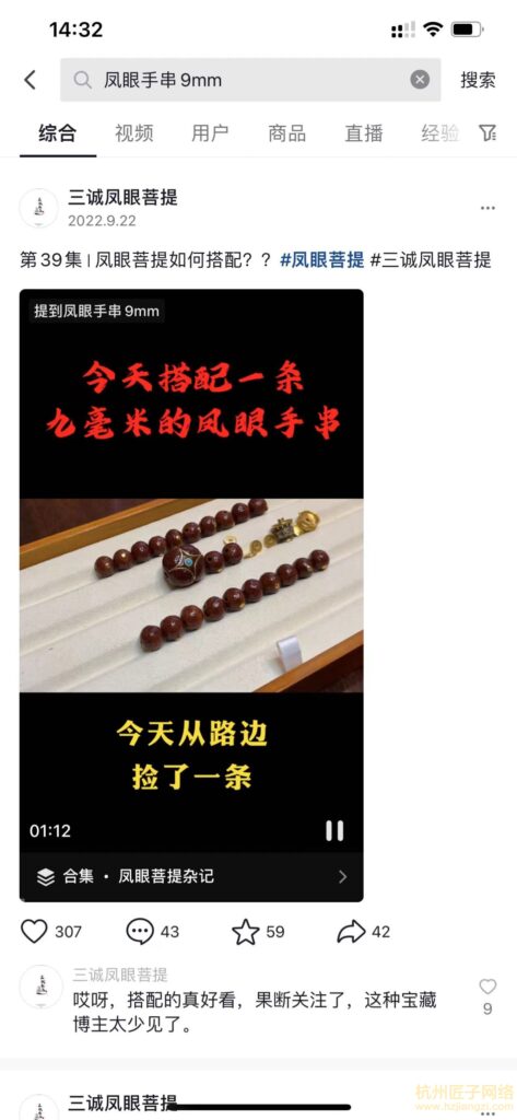 三诚凤眼菩提 - 抖音排名案例